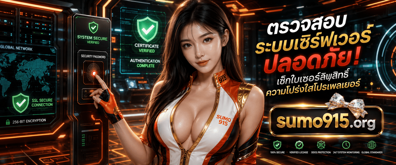 โปรเพลเยอร์สาวมั่นในชุดทีมแข่งวางมือแตะหน้าจอดิจิทัลตราประทับลิขสิทธิ์ สล็อตเว็บตรงถูกกฎหมาย SUMO915 มั่นใจได้เงินจริงร้อยเปอร์เซ็นต์