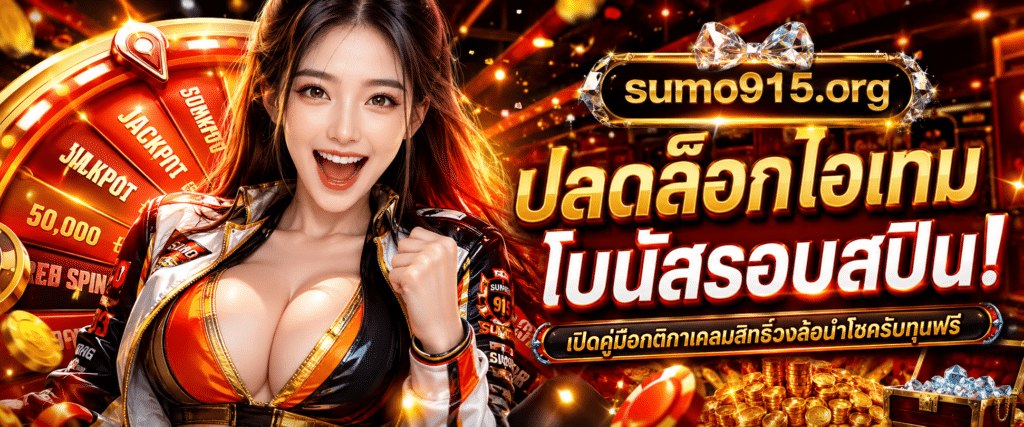 สตรีมเมอร์สาวสวยยิ้มแย้มเปิดแผงหน้าจอกระดานวงกลมสุ่มของรางวัลเครดิตฟรี วงล้อพารวยสล็อต SUMO915 เพื่อเอาทุนไปกดปั่นตู้เกมต่อ